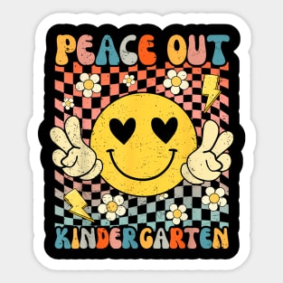 Peace Out Kindergarten  Last Day Of School Graduate Sticker